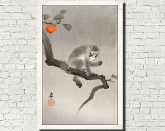 Ohara Koson Japanese Fine Art Print, Monkey in a Tree
