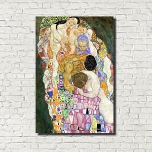 Gustav Klimt Abstrakter Fine Art Print, Tod und Leben
