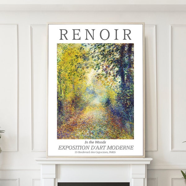 Renoir Exhibition Poster, In The Woods, High Quality Print