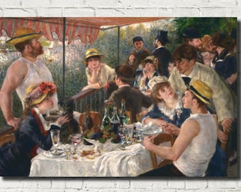 ピエール＝オーギュスト・ルノワール「舟遊びの昼食会」印象派絵画、高