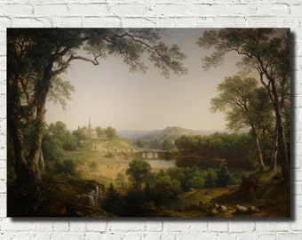 Pastoral landscape, Asher Brown Durand Fine Art Print : Sunday Morning