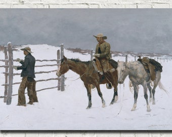 Frederic Remington, Fine Art Print : The Fall of the Cowboy