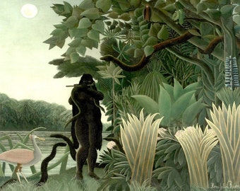Henri Rousseau, Post- Impressionist Fine Art Print, The Snake Charmer