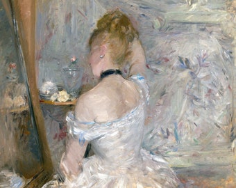 Berthe Morisot, French Impressionist Fine Art Print : Woman at Her Toilette