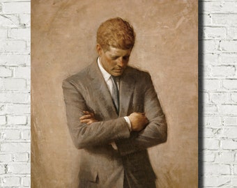 John F Kennedy Official Portrait, Aaron Shikler Fine Art Print