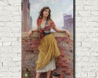 Impresión artística de Eugene de Blaas, El aguador