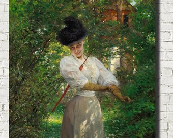 Heinrich Lossow Fine Art Print, An Afternoon Stroll