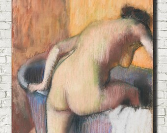 Edgar Degas, Fine Art Print : Bather Stepping into a Tub