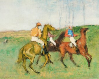 Edgar Degas, Fine Art Print : Jockeys and Race Horses