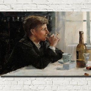 Elin Danielson-Gambogi Fine Art Print: Seated Man at the Table