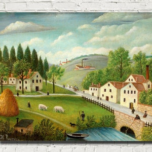 Henri Rousseau, Post-Impressionist Fine Art Print, Pastorale Landschaft