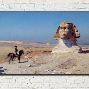 Impresión de Bellas Artes de Jean-Léon Gérôme : Bonaparte ante la Esfinge