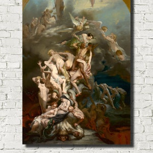 Octave Tassaert Fine Art Print, Heaven and Hell