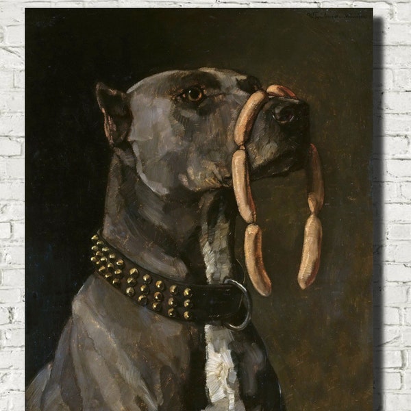 Wilhelm Trubner Fine Art Print, Caeser, Dog Portrait