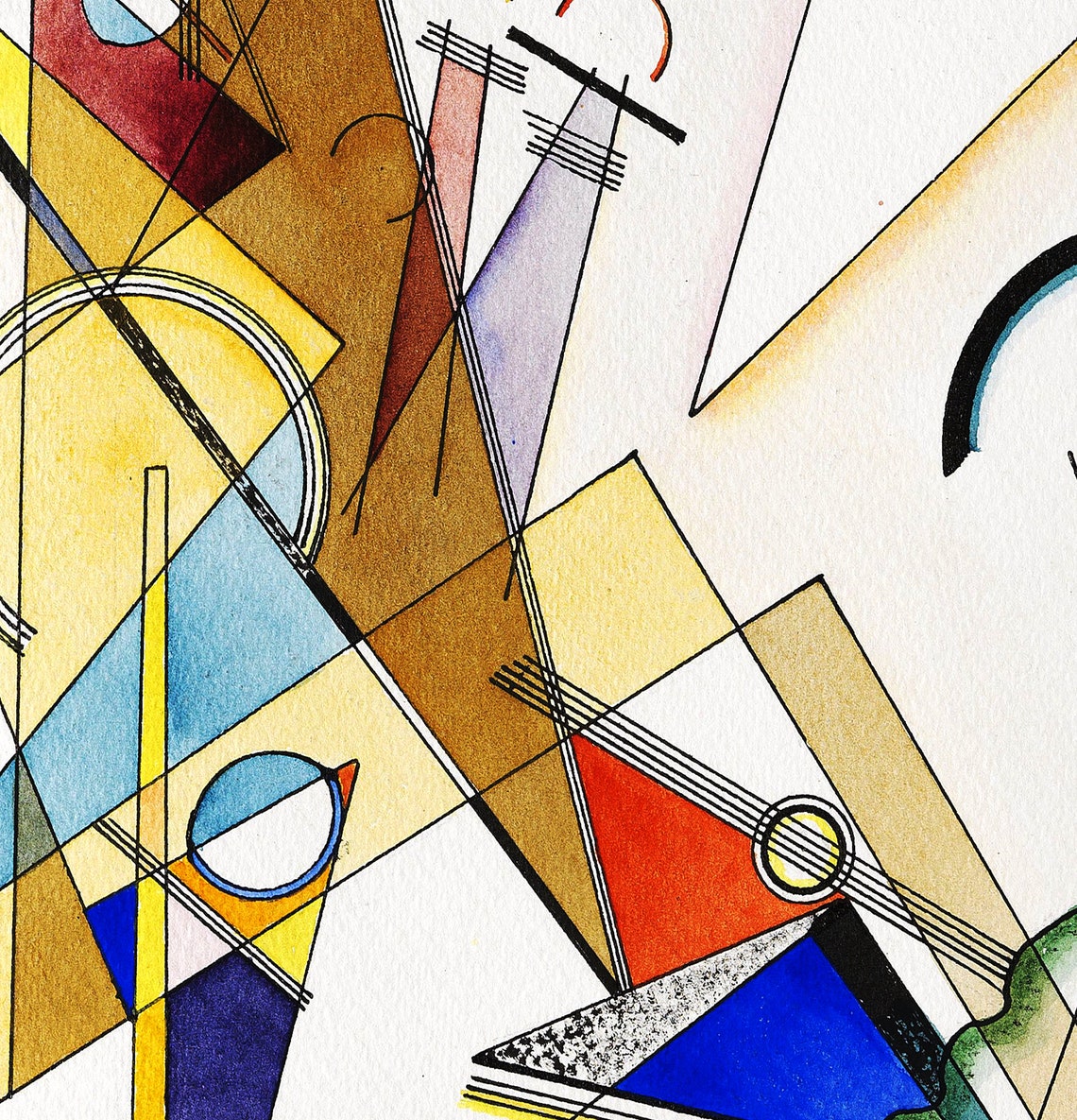 Wassily Kandinsky Geometric Abstract Fine Art Print Soviet Etsy