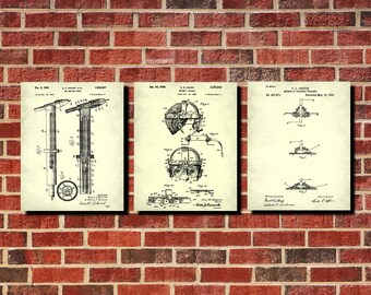 Welding Patent Prints Set 3 Engineering Art Posters