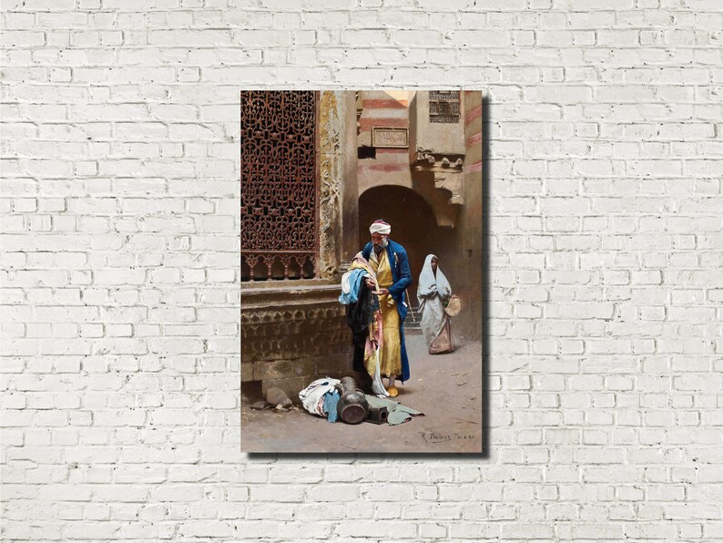 A Cairene Merchant Raphael von Ambros Fine Art Print