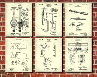 Carpenter's Tools Patent Prints Workshop Posters