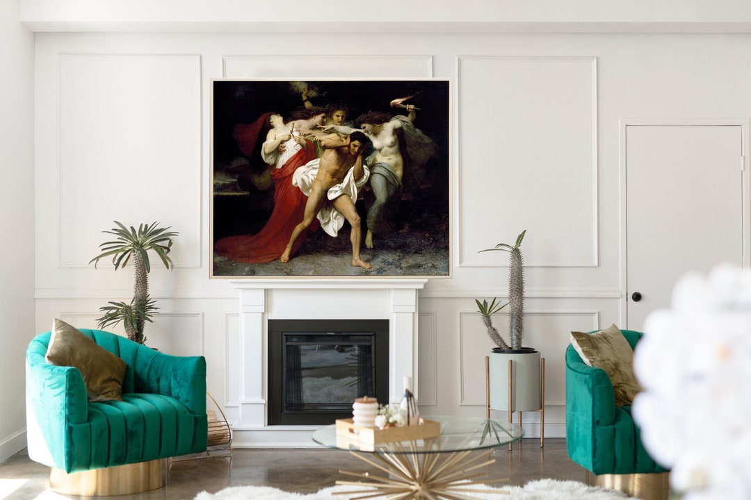 Williamadolphe Bouguereau, Fine Art Print Orestes Pursued by the