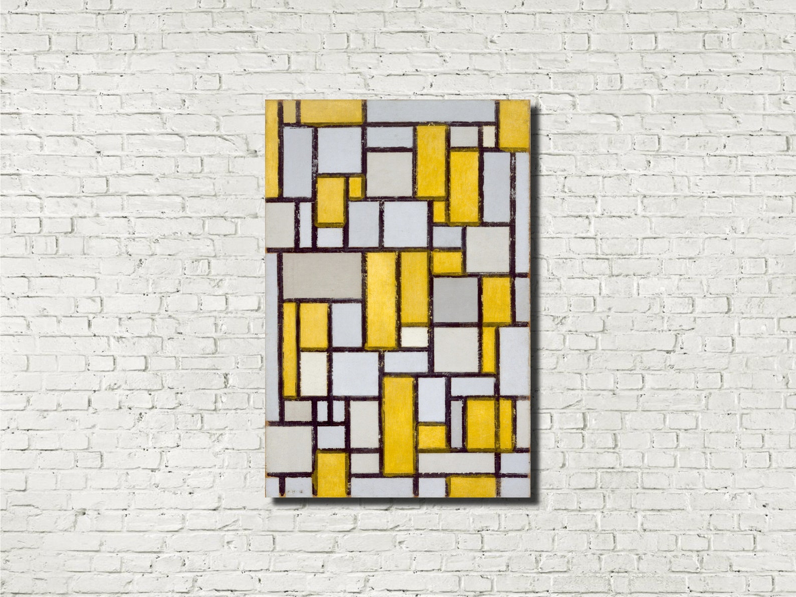 Piet Mondrian Abstract Fine Art Print Composition With Grid | Etsy