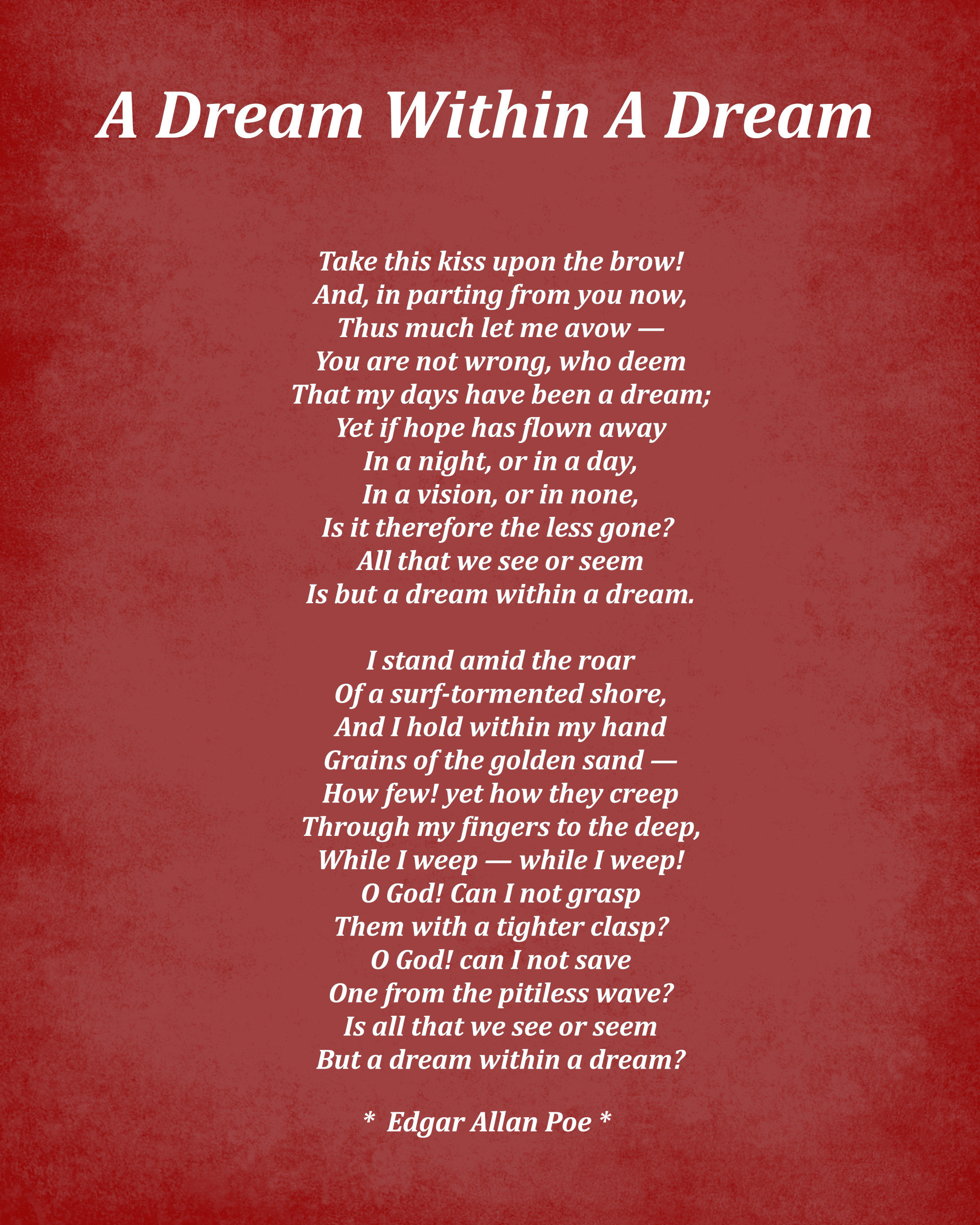 Poems About Dreams And Fears