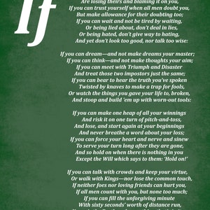 If Poem by Rudyard Kipling, Typography Print image 5