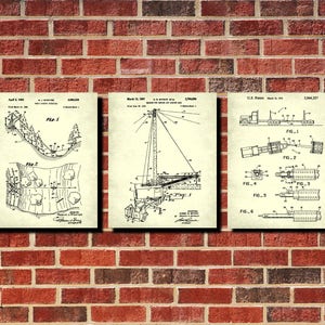 Holzfäller Patent Prints Set 3 Holzfäller Poster Cabin Wand Kunst Holzfäller Geschenk Holzfäller LKW Kabel Holzeinschlag