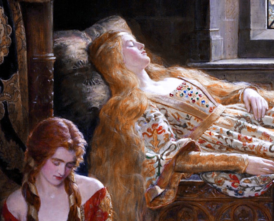 John Collier Fine Art Print the Sleeping Beauty - Etsy