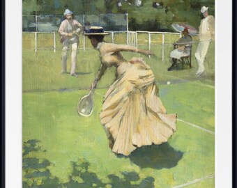 Vintage Tennis Print - John Lavery - Played!