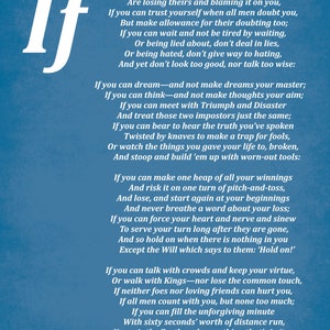 If Poem by Rudyard Kipling, Typography Print image 4