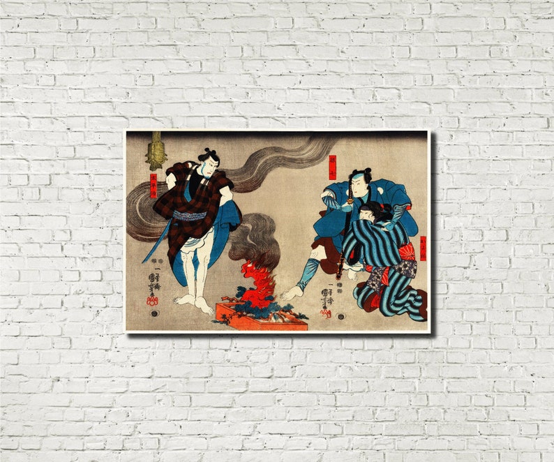Utagawa Kuniyoshi Japanese Fine Art Print : Warriors - Etsy