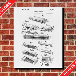 Chromatic Harmonica Patent Print