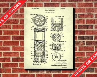 Shotgun Shell Patent Print Hunting Poster