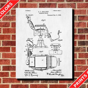 Barbers Chair Patentdruck Friseursalon Dekor