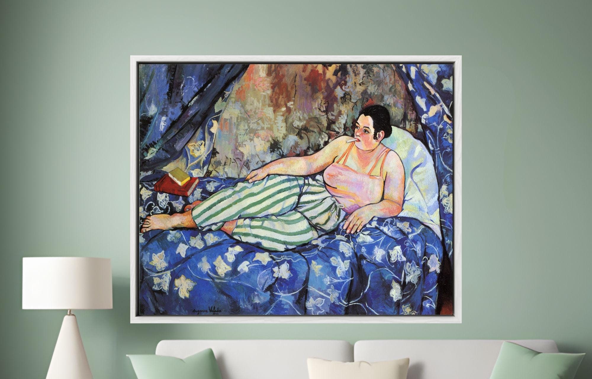 Suzanne Valadon Framed Canvas Panel | The Blue Room | Limited Edition | Ready To Hang Wall Art