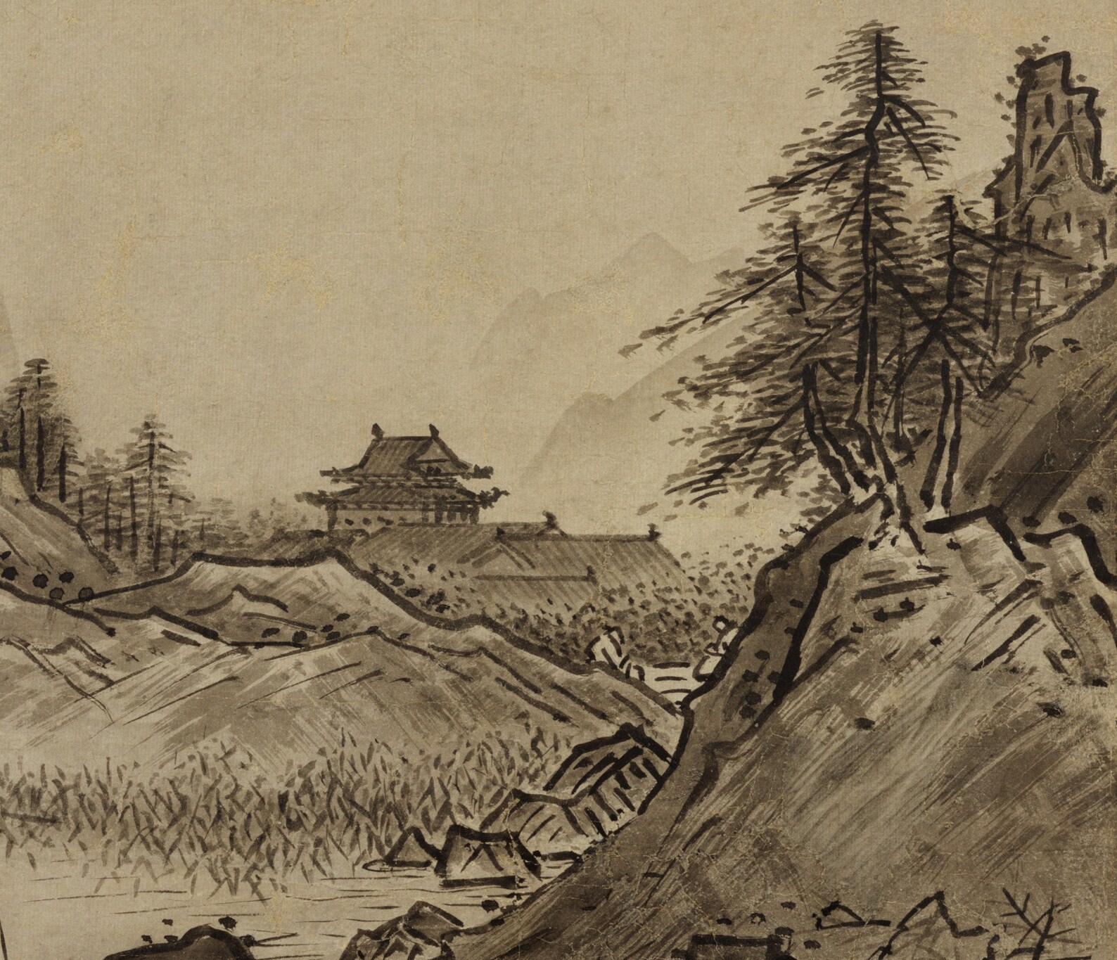 Sesshū Tōyō Kunstdruck Japanische Herbstlandschaft Etsy