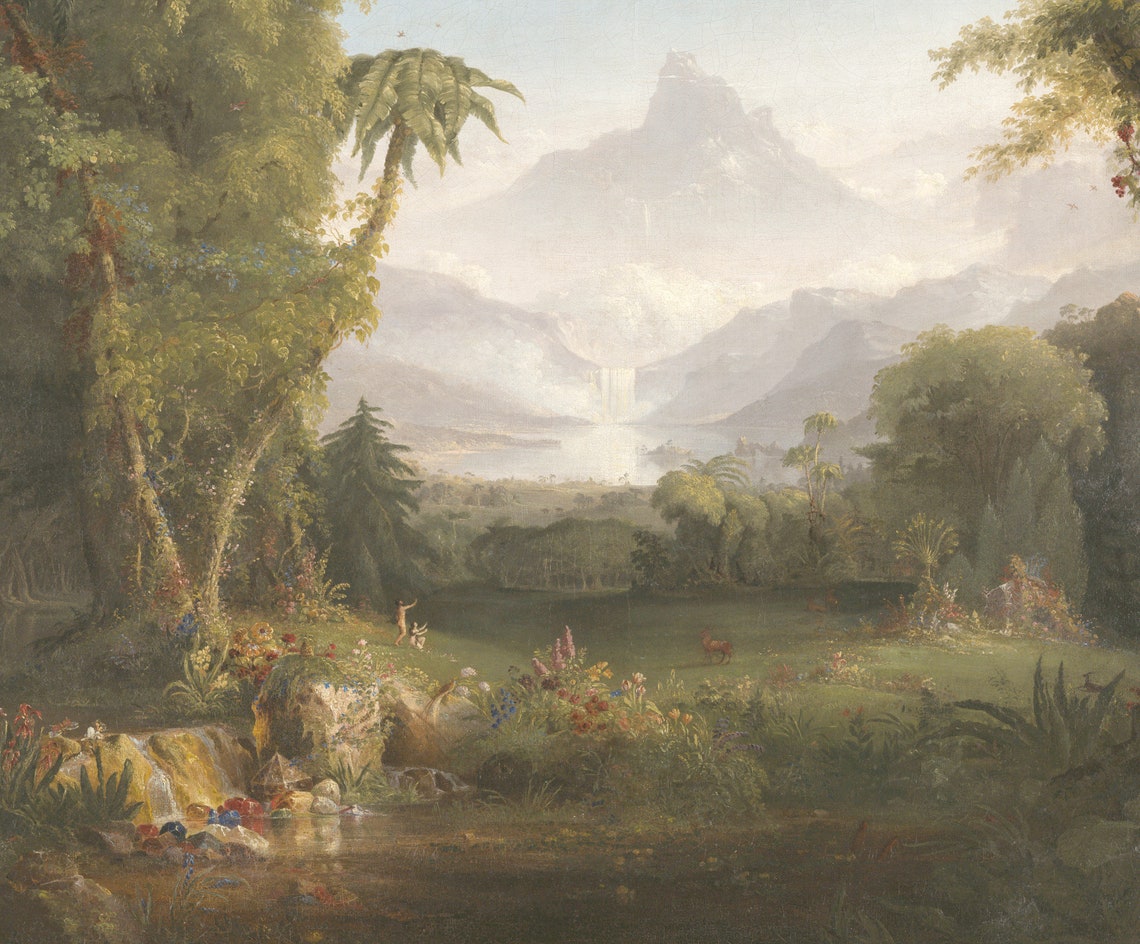 Thomas Cole Fine Art the Garden of Eden Etsy
