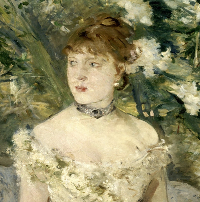 Young Woman in a Ball Gown Berthe Morisot French Impressionist Fine Art Print