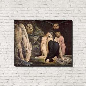 William Blake Fine Art Print, Hecate Greek Goddess of Magic, Mythology Painting, Pre-Romantic image 3