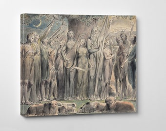 William Blake, Job and His Family Restored to Prosperity, Religious Art print