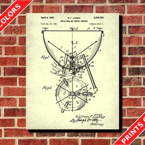 Kettle Drum Patent Print, Timpani Poster Orchestra