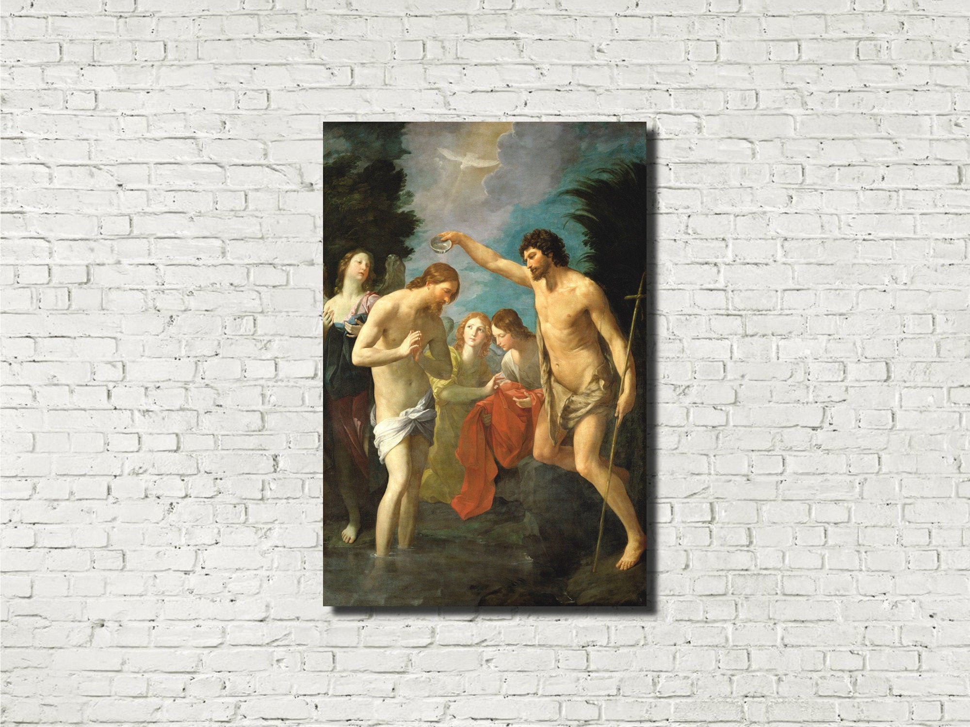Religious Art Guido Reni Fine Art Print Baptism of Christ