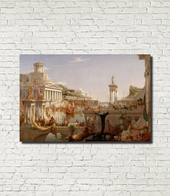 Course Of Empire Destruction Thomas Cole Painting Poster Fine Art Re-Print A4
