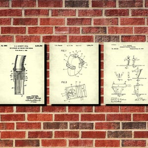 Welding Patent Prints Set 3 Engineering Art Posters