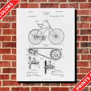 Vintage Bicycle Patent Print Poster