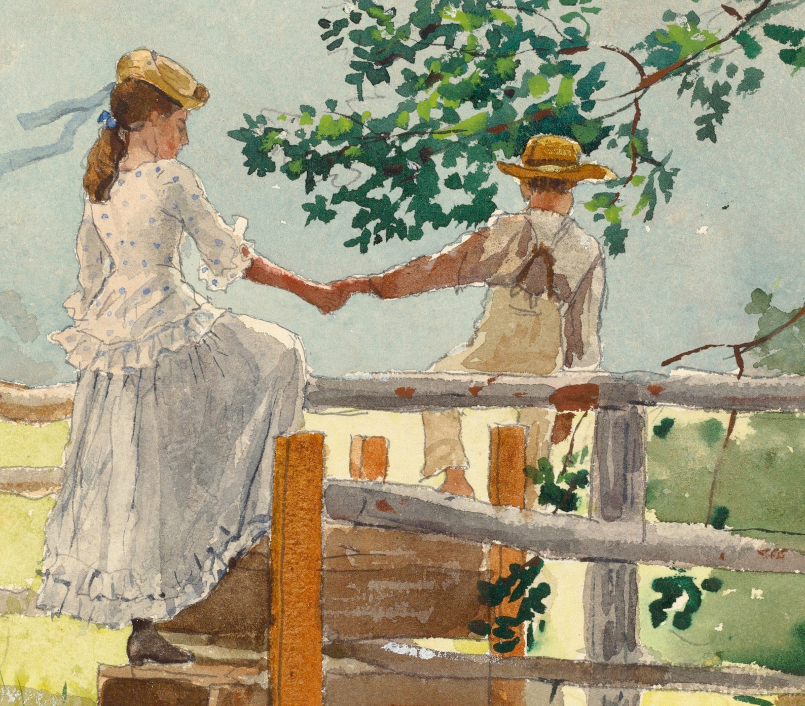Winslow Homer Fine Art Print On The Stile Etsy