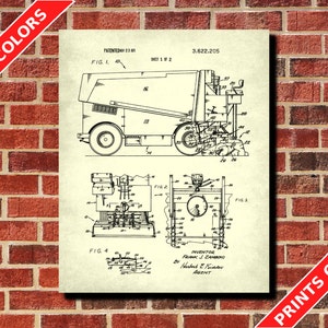 Ice Rink Machine Patent Print, IceSkating Poster