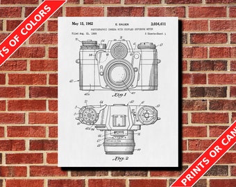Camera Patent Print Camera Vintage Design Poster Art Blueprint Photography Decor