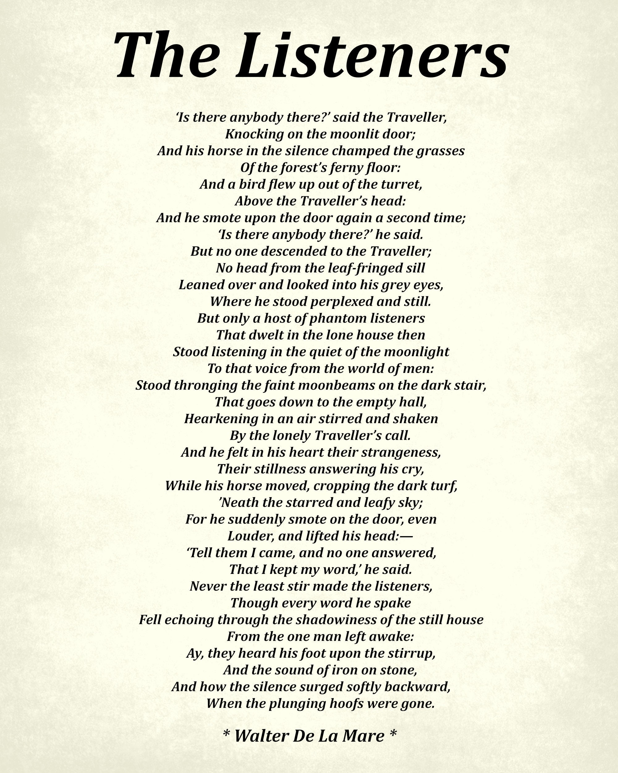 Hide And Seek Poem by Walter De La Mare
