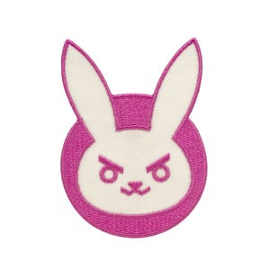 D.Va Pink Bunny Embroidered Iron On Patch Iron on Applique